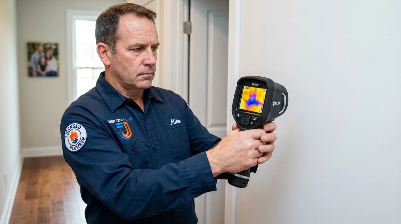 Thermal imaging leak detection by Johns Plumbing LLC in Crestline